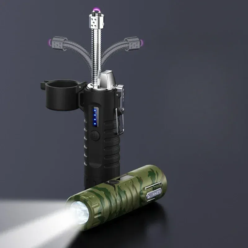Metal Windproof Heavy Duty Waterproof Flashlight Lighter - Image 0