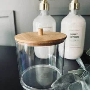 Make-up-Organizer – Acryl mit Bambusdeckel