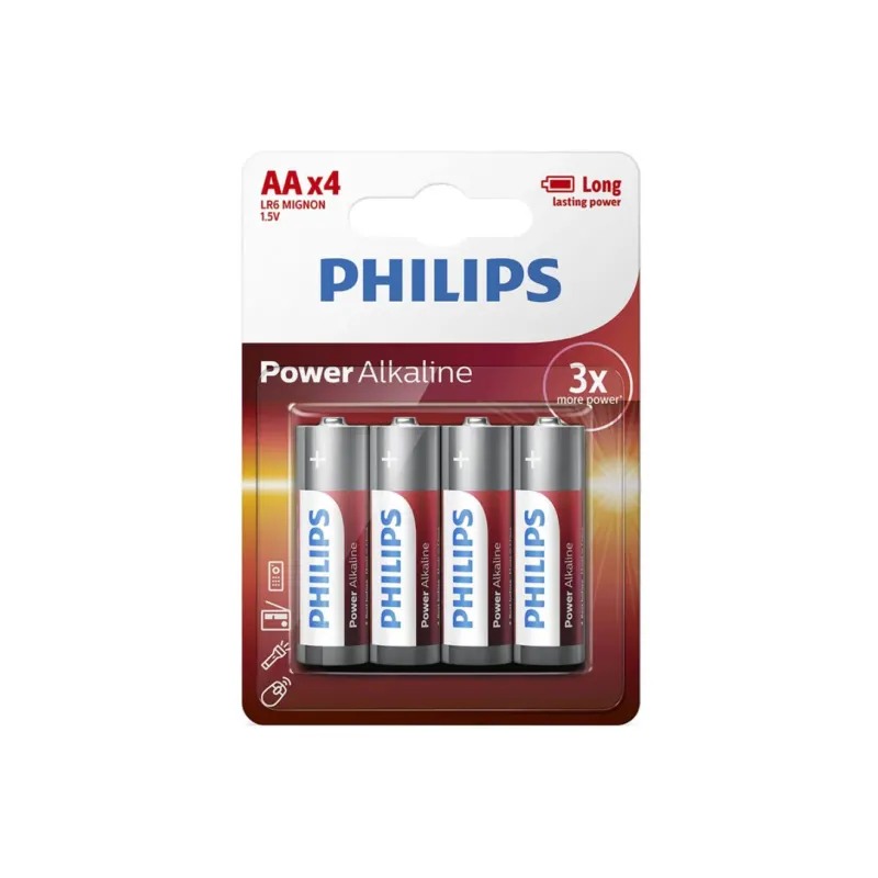 Batterien Philips - AA Paket mit 4 Stk.