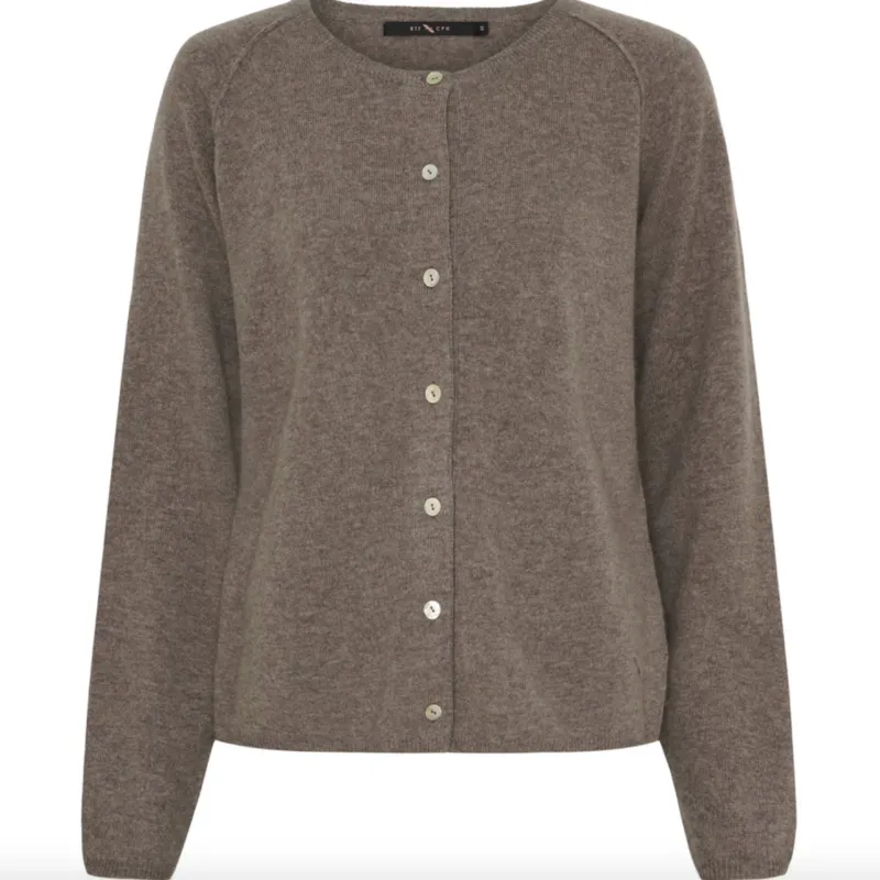 Cardigan Cashmere - Braun Melange