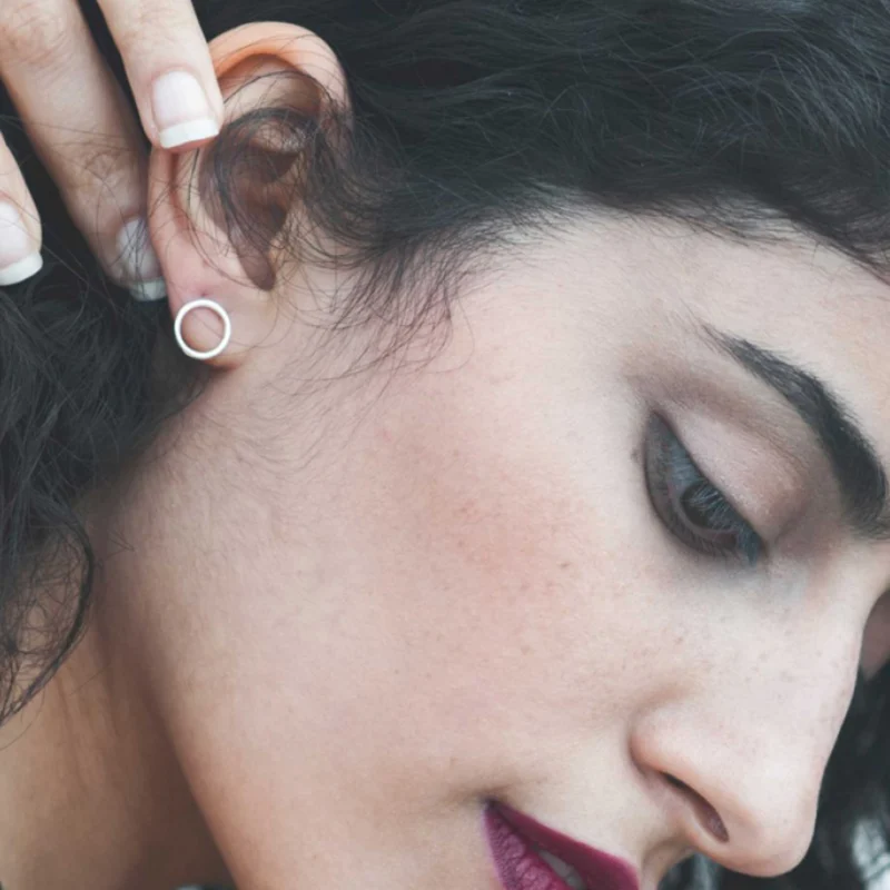 SPIRAL | matte 925er Sterling Silber OHRSTECKER | D=10mm | Jonathan Radetz
