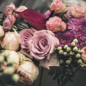 Spritzschutz-Buntes Blumenbouquet