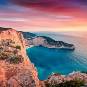 Spritzschutz-Sonnenuntergang am Shipwreck Beach