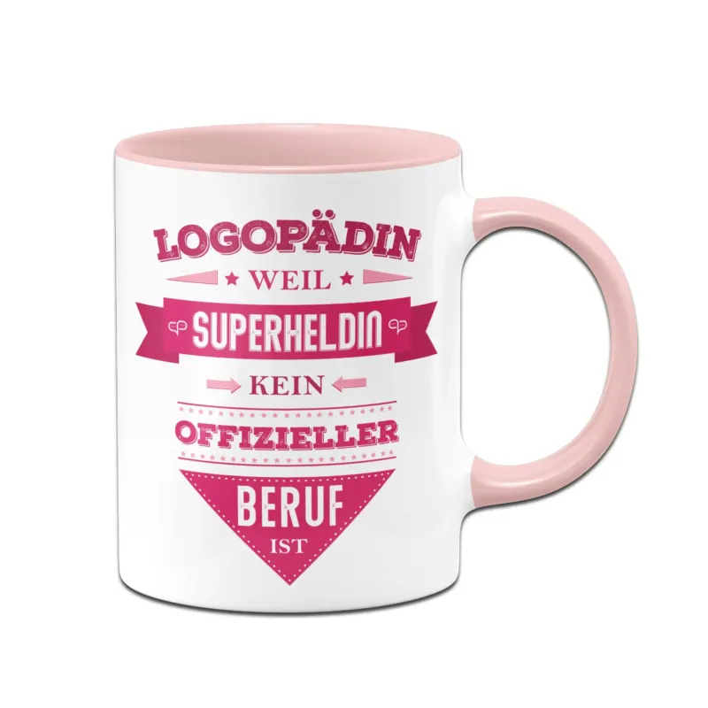 Bild: Tasse - Logopädin, weil Superheldin kein offizieller Beruf ist.