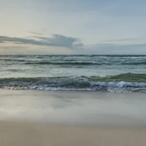 WC-Rückwand-Strand und Meer Sonnenuntergang