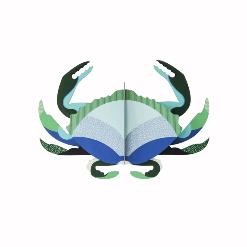 Wanddeko 3D Blaue Aquamarin Krabbe