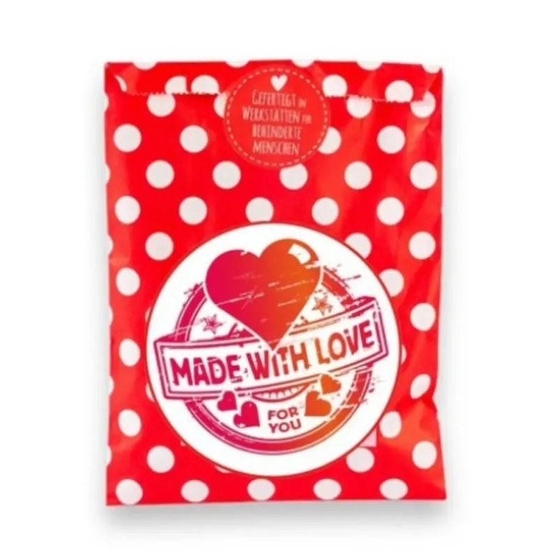 Wundertüte mit dem Aufdruck "Made with Love - for you"