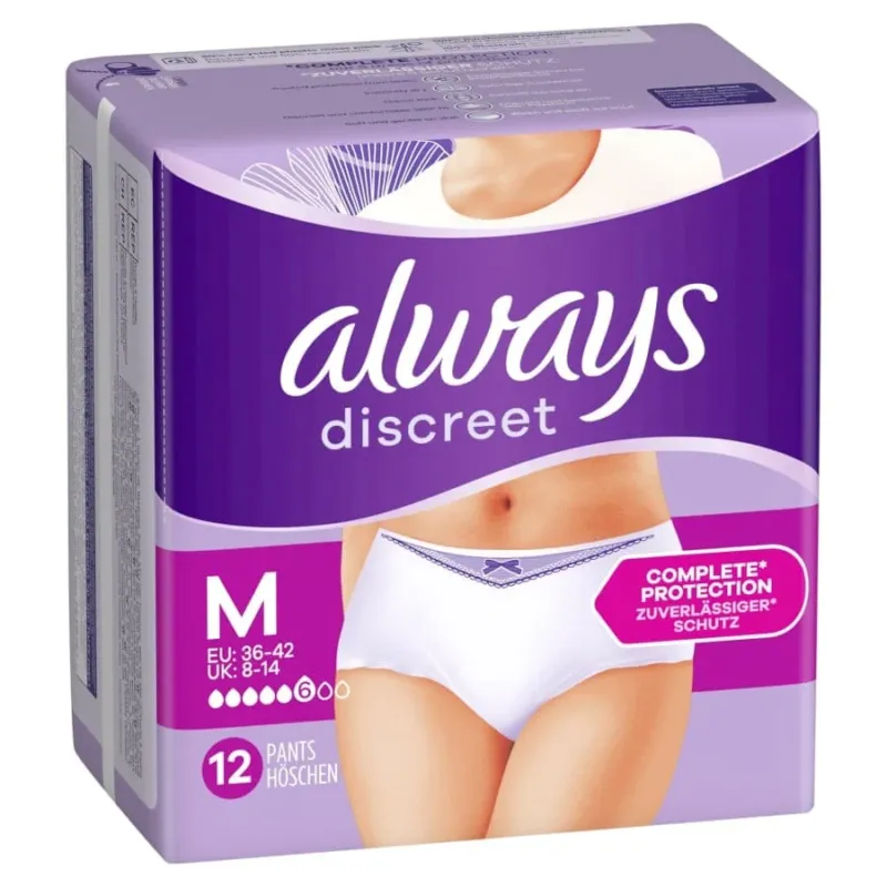 Always Discreet Normal Inkontinenzhöschen, 6 Tropfen