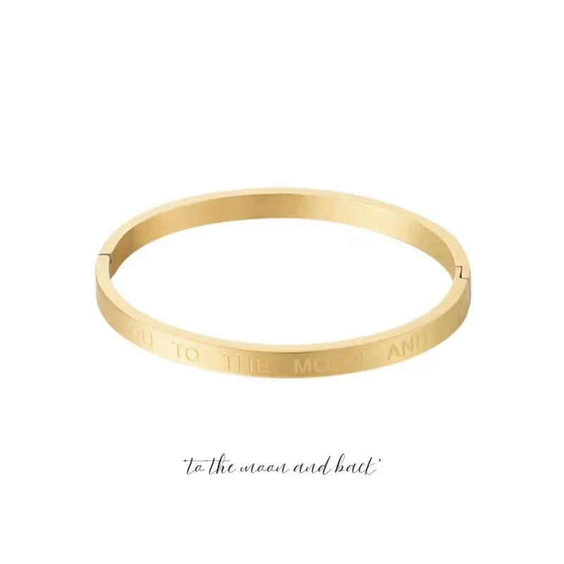 Armband Classic gold 'love you to the moon and back'