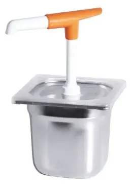 Edelstahl Saucendispenser GN Behälter 1/6 mit Pumpe / Ersatzteile - CPGASTRO