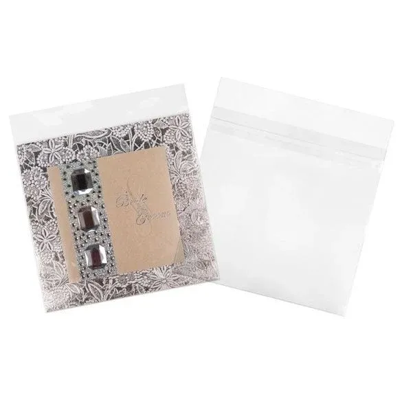 Plastic Bags 15.9x20.5cm Transparent Peel and Seal