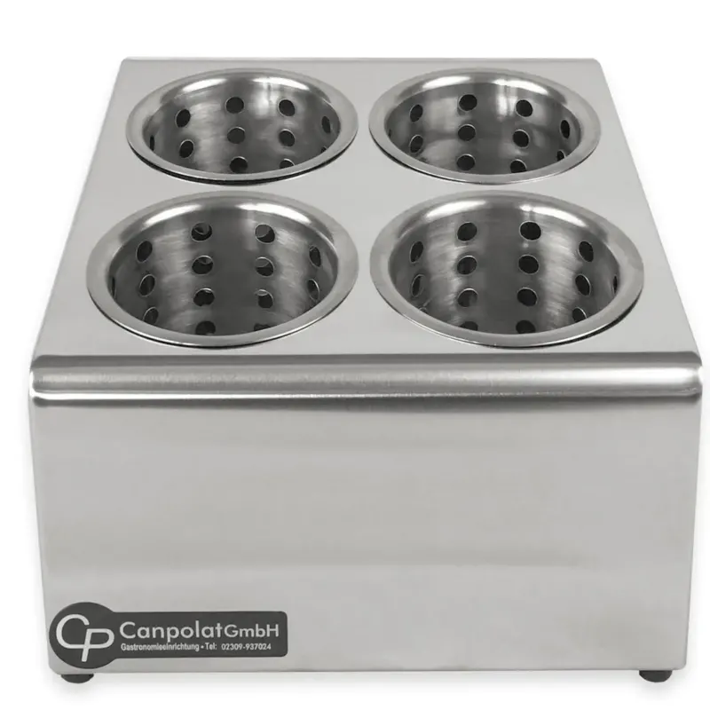 Besteckkasten 4 Besteckköcher Edelstahl - CPGASTRO