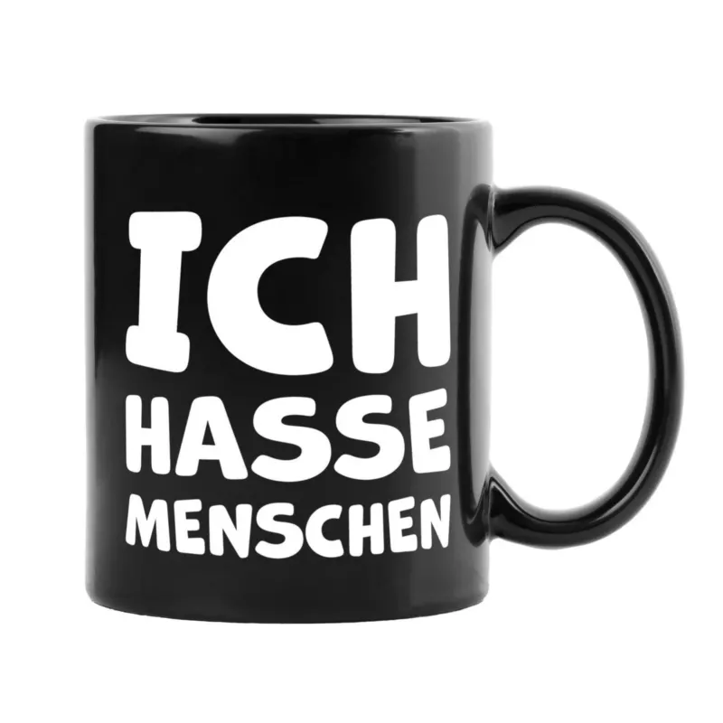 Bild: Tasse - Ich hasse Menschen - BL.