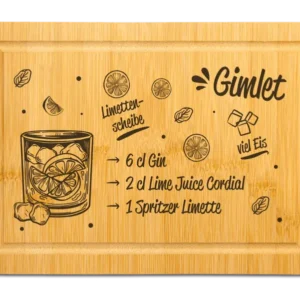 Bild: Bambus Schneidebrett - Gimlet (Rezept).