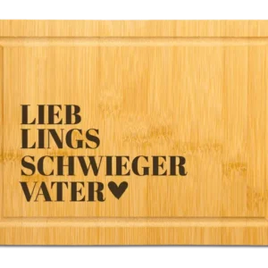 Bild: Bambus Schneidebrett - Lieblingsschwiegervater.