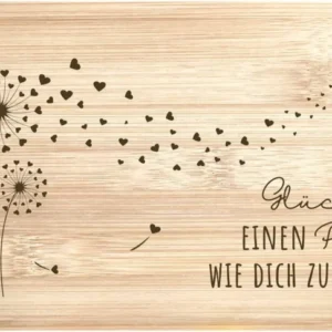 Bild: Frühstücksbrettchen - Glück ist einen Papa wie Dich zu haben.