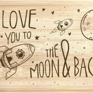 Bild: Frühstücksbrettchen - I love you to the moon & back.