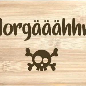 Bild: Frühstücksbrettchen - Morgääähhn! - Totenkopf.