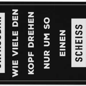 Bild: Fußmatte - Unfassbar wie viele den Kopf drehen um so einen Scheiss zu lesen.