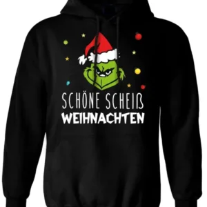 Bild: Hoodie - Weihnachtsmuffel - Schöne scheiß Weihnachten (Gesicht).