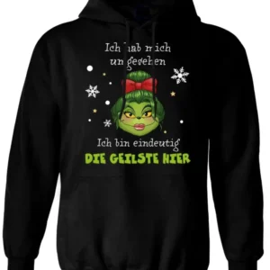 Bild: Hoodie - Miss Weihnachtsmuffel - Ich hab mich umgesehen, ich bin eindeutig die Geilste hier (Damen).