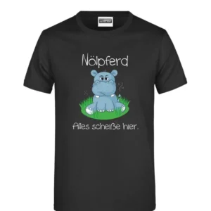 Bild: T-Shirt - Nölpferd - Alles scheiße hier.