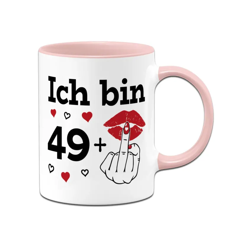 Bild: Tasse - Ich bin 49 + Mittelfinger (weibliche Version).