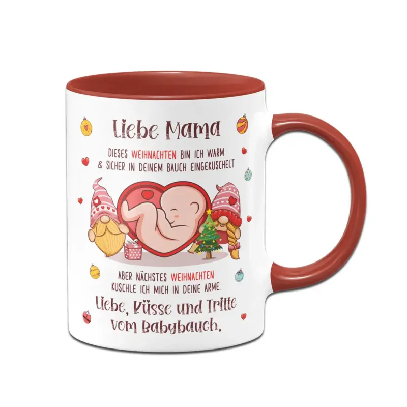 Bild: Tasse - Liebe Mama dieses Weihnachten bin ich noch in deinem Bauch.
