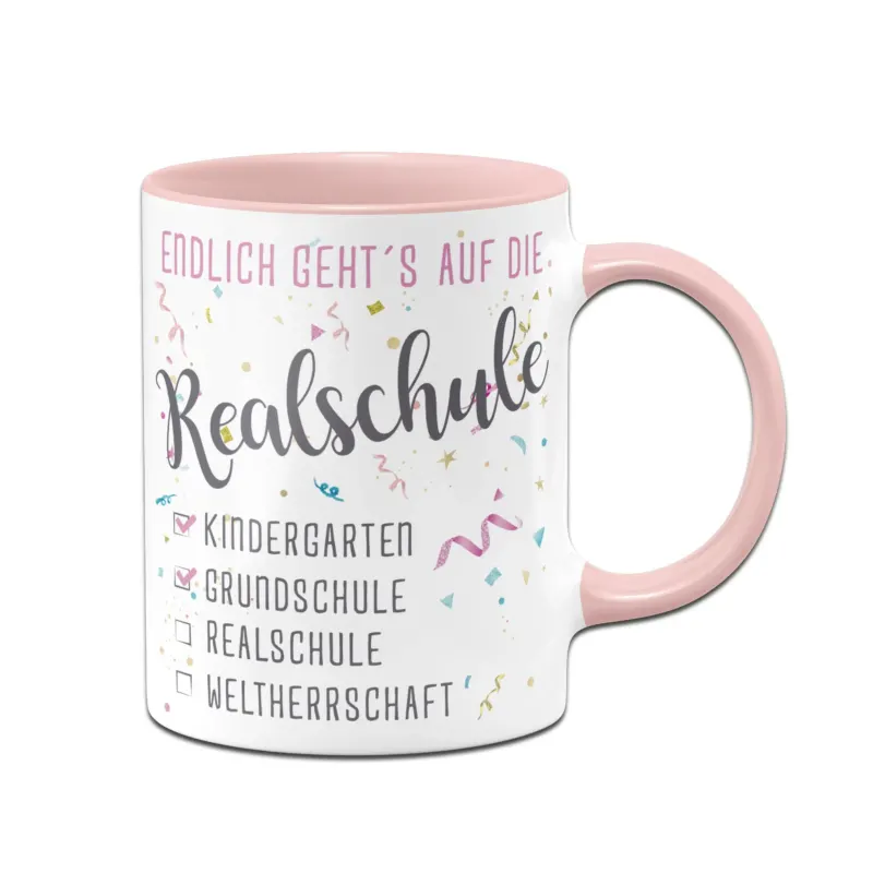Bild: Tasse Schulwechsel - Endlich geht´s auf die Realschule.