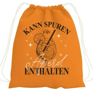 Bild: Turnbeutel - Kann Spuren von Aperol enthalten.