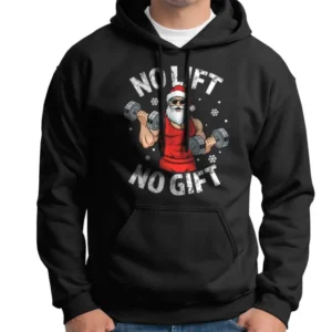 Bild: Hoodie - Gym-Weihnachtsmann - No Lift No Gift.