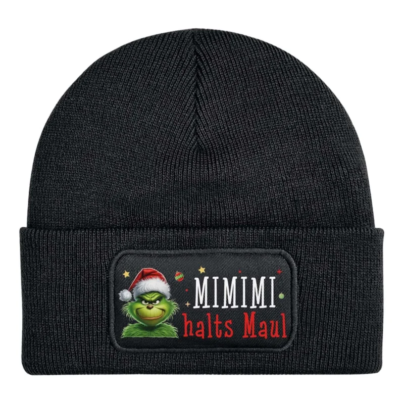 Bild: Beanie Mütze - Weihnachtsmuffel - Mimimi Halts Maul! (CS).