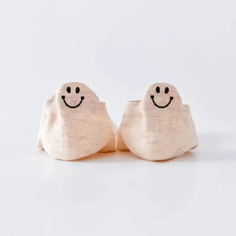 Damen Socken mit Lasche Happy beige