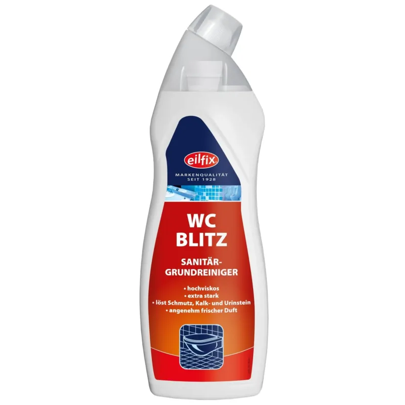 EILFIX WC Blitz Sanitärgrundreiniger – 750 ml, Phosphorsäure, 3-in-1: reinigt, entkalkt & desodoriert