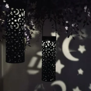 Fakkel med solceller – 2 stk STARS & MOON - VIAMAJA.DK