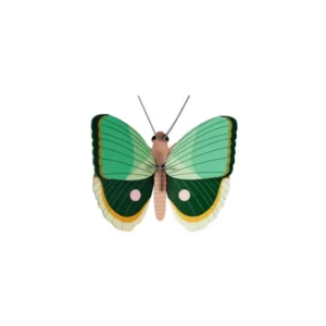 Grüner Farn gestreifter Schmetterling