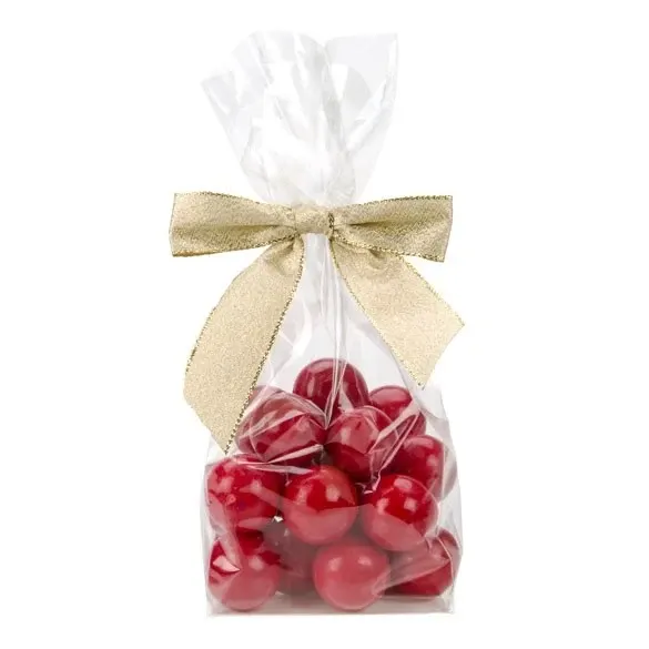 Block Bottom Bags Clear 7.6x5.1x20.3cm with paper insert