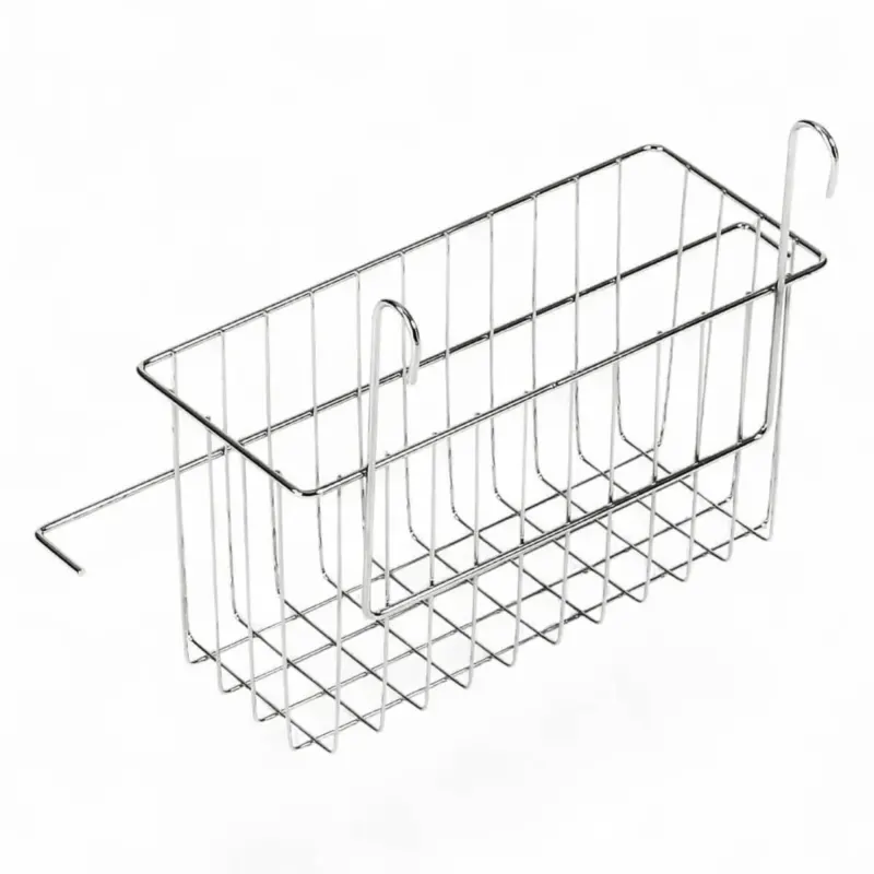 Floorstar deichselkorb dk1 fahrwagen solid chrome drahtkorb mit rechteckigem gitter und zwei gebogenen haken zum aufhängen
