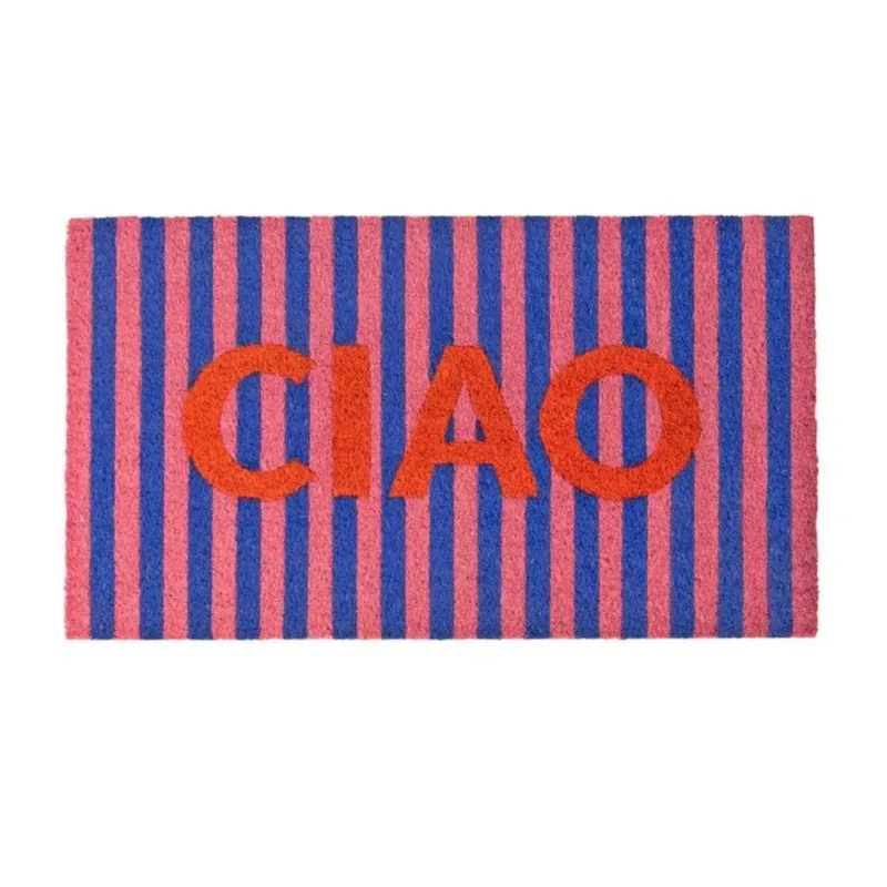 Türmatte ‘CIAO' rot/blau gestreift
