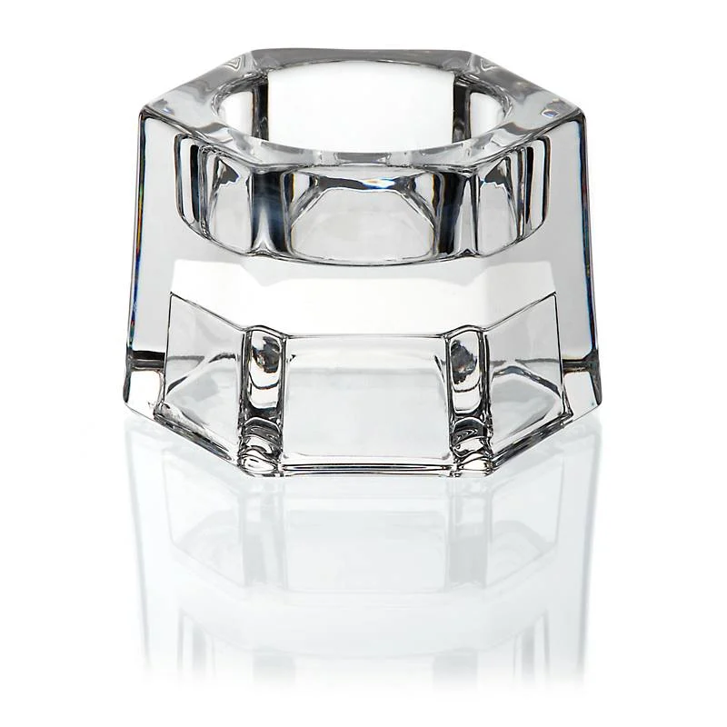 3 Stück Teelicht Kerzenhalter Kerzenständer 5 cm Bleikristall Glas zweiseitig Nutzbar