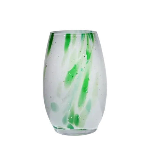 Vase Blumenvase ca. 18cm oder 20cm Grün/Weiß