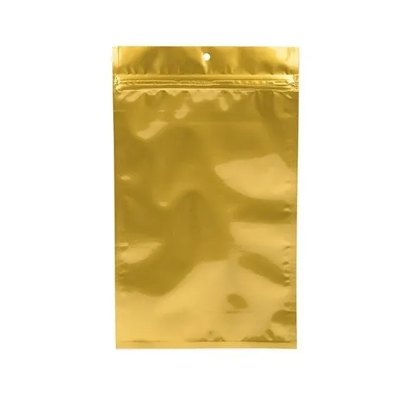Grip Seal Bags Gold 10x16.5cm Metallised