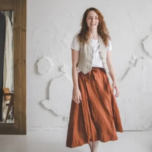 High-Waisted Maxi Linen Skirt - Epic Linen luxury linen