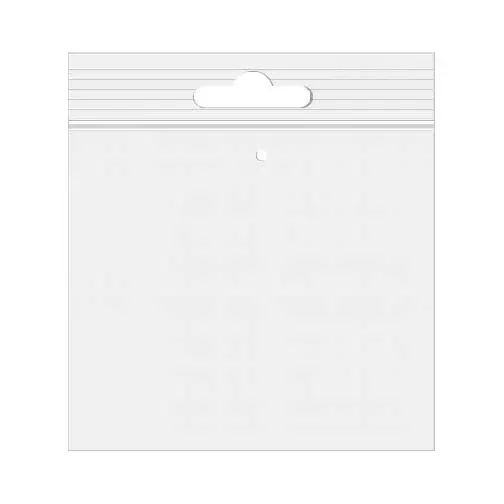 Grip Seal Bags with Euroslot and Vent-hole 12.5x12.5cm Crystal Clear PP 50 micron