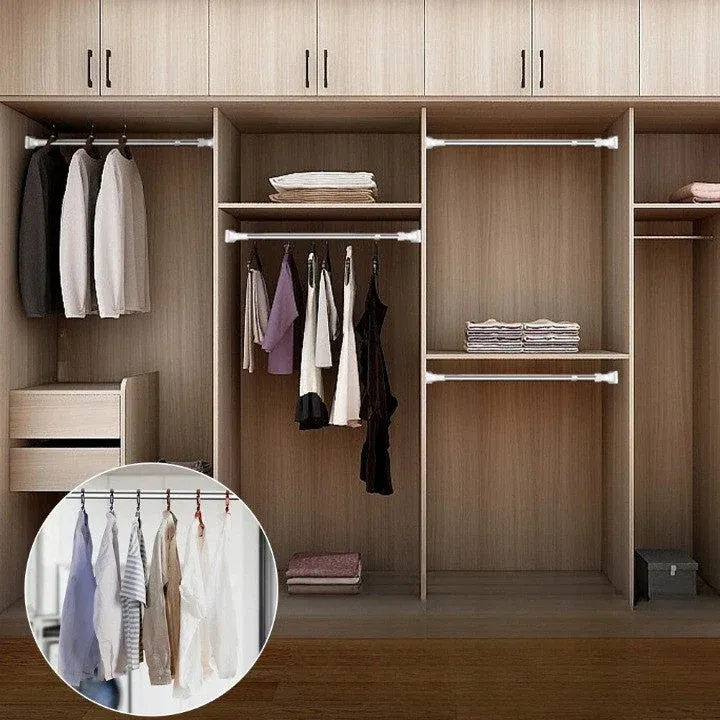 Space Saver Adjustable Telescopic Clothes Hanger Rod - Image 0