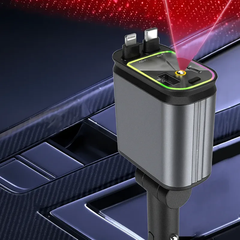 Starry Sky Retractable Cable Car Projector Charger - Image 0
