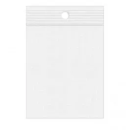 Grip Seal Bags with Hang hole 15x23cm PE 50 micron