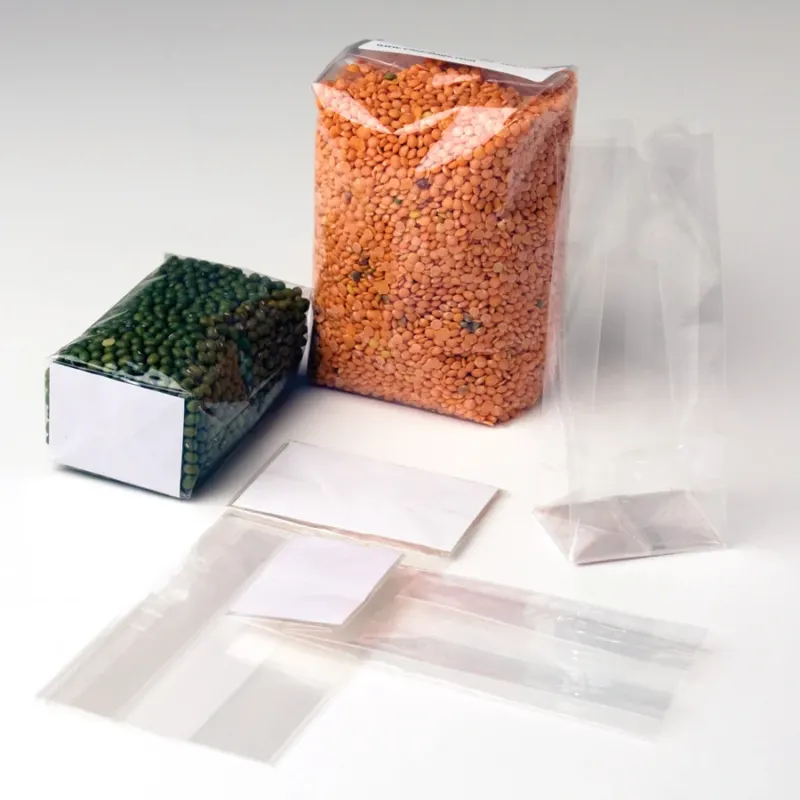 Block Bottom Bags Super Clear 17.8x10.2x22.9cm with paper insert