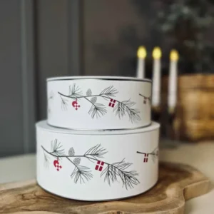 Kagedåser - Sæt af 2 stk med klassisk Jul - VIAMAJA.DK