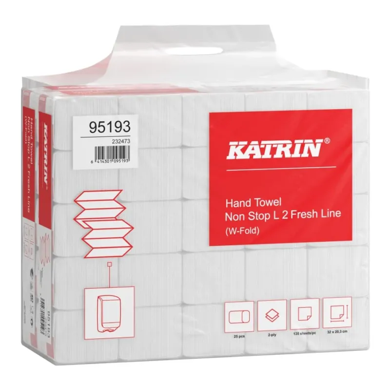 Katrin Falthandtuch Non Stop L 135, weiß, 2-lagig